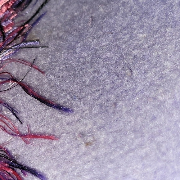 Handmade Lavender Wool Handbag with Pink and Purple Accents - Picture 3 of 4